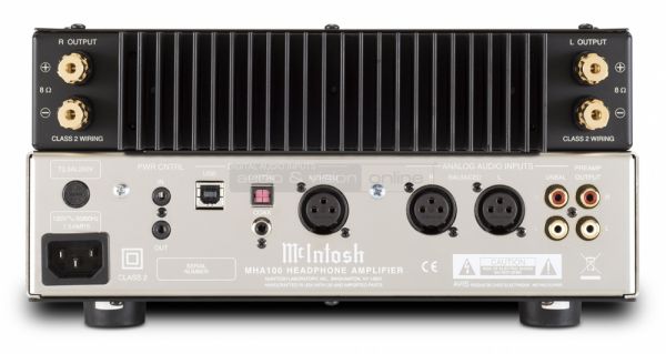 McIntosh MHA100 high end fejhallgató erősítő hátlap