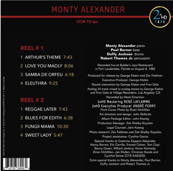 MONTY ALEXANDER LOVE YOU MADLY mesterszalag - Image 3