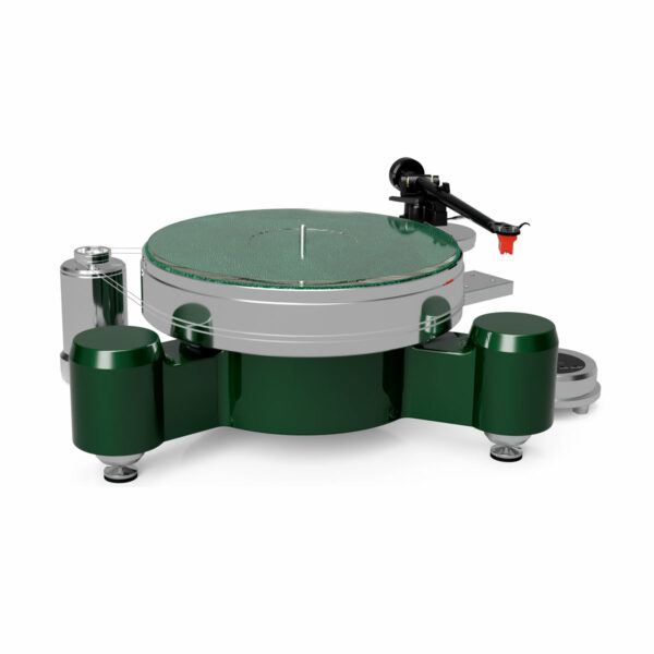 Acoustic Solid  Wood Round Green Analóg Lemezjátszó