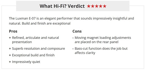 Luxman E-07 rövid értékelés